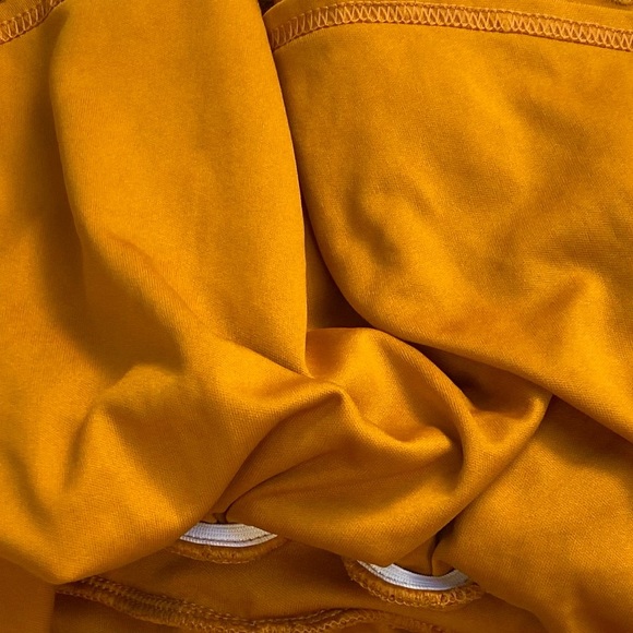 Blueberi Boulevard Eyelet Flutter Dress in Mustard, Size 12M - Picture 6 of 7